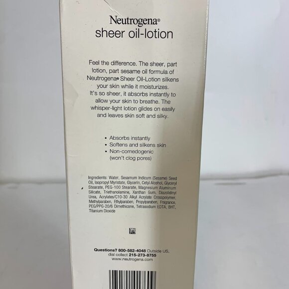 Neutrogena Sheer Oil-Lotion for Dry Skin Light Sesame Formula 32oz JUMBO - Picture 4 of 5